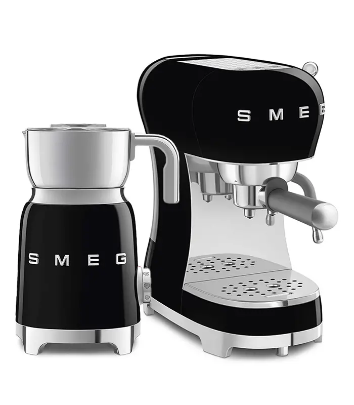 Smeg Set Espresso ECF02 & Milk frother MFF11 · Black ECF02-MFF11-BLEU — photo 1
