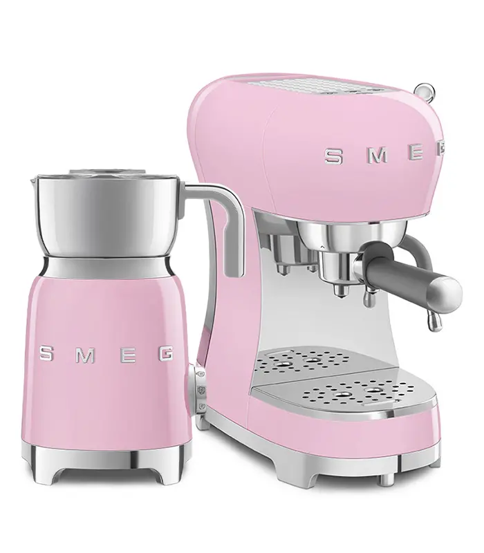 Smeg Set Espresso ECF02 & Montalatte MFF11 · Rosa ECF02-MFF11-PKEU — foto 1