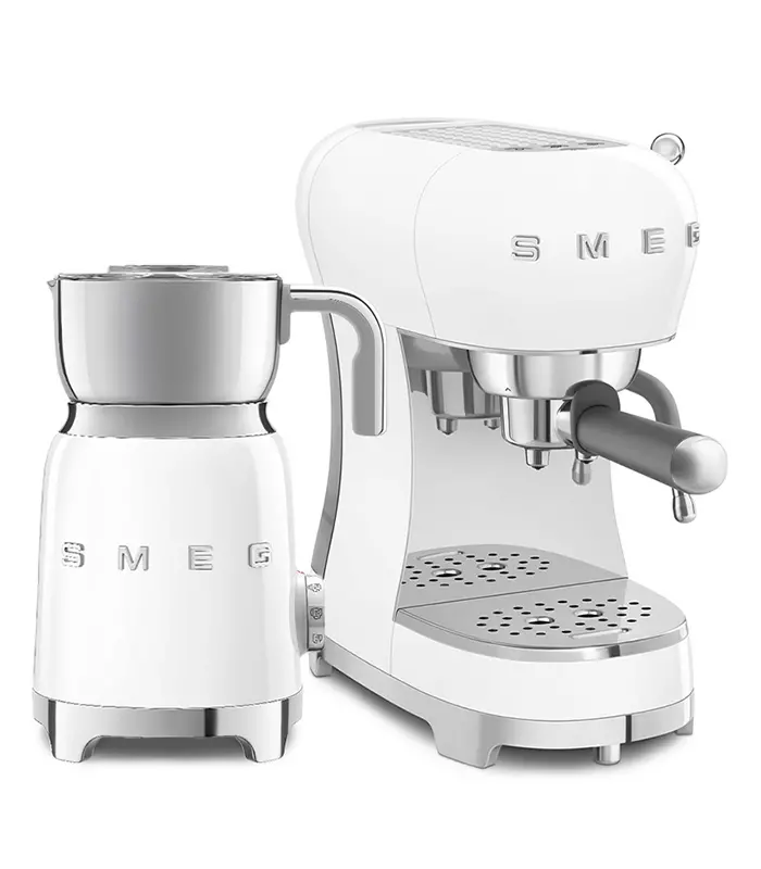 Smeg Set Espresso ECF02 & Montalatte MFF11 · Bianco ECF02-MFF11-WHEU — foto 1