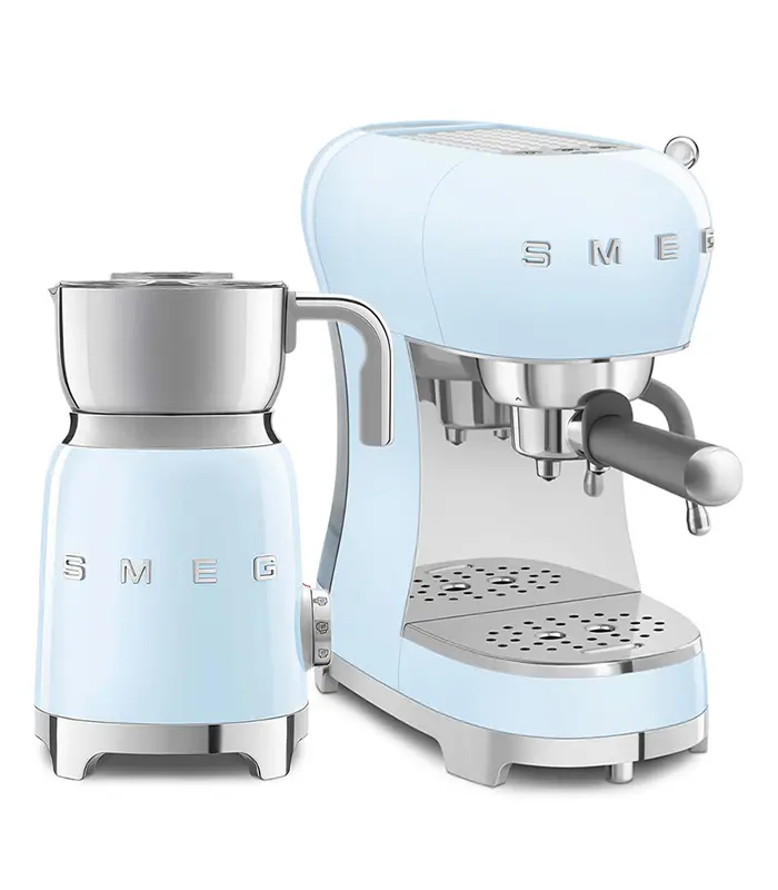 Smeg Set Espresso ECF02 & Montalatte MFF11 · Azzurro ECF02-MFF11-PBEU — foto 1