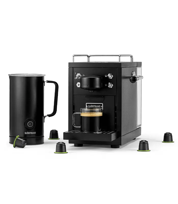 Sjöstrand The Original & Milk Frother · Nero SJOSTRAND-BUNDLE-BLACK — foto 1